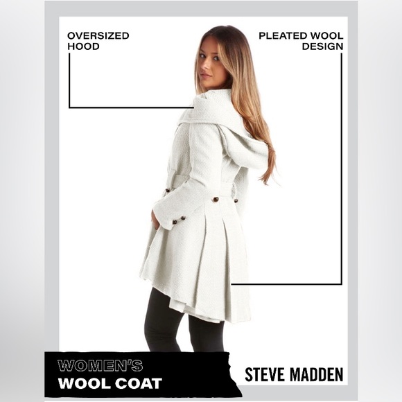 NWT Steve Madden Wool Coat - Picture 7 of 8